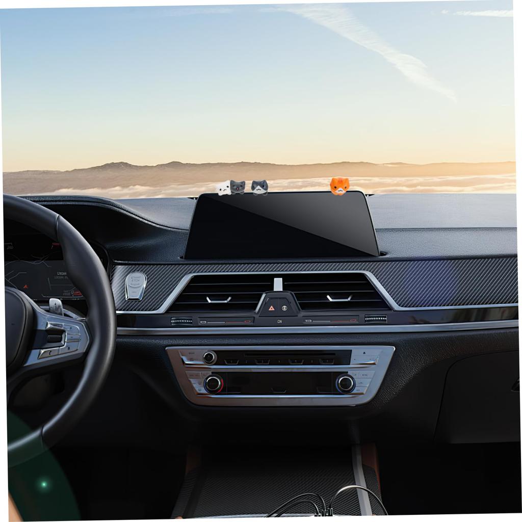 MUELODSIC 6pcs Cat Car Interior Decoration Car Cute Cat Decoration Rearview Mirror Accessories Cute