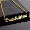 Personalized Name Men Stainless Steel Pendant Custom Nameplate Necklace for Women Men Chain Choker Custom Jewelry Gift