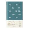 Midori Book-Style Diary, 2026, B6 Weekly, Dog Print, Blue-Green, 22380006 (Starts January 2026)