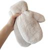1 Pair Ladies Winter Mittens Thickened Soft Plush Solid Color Cozy Anti-slip Elastic Windproof Heat Retention Warm Lady Outdoor Gloves