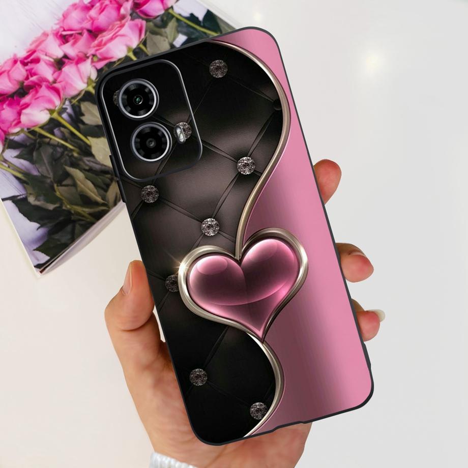 Shockproof Case For Motorola Moto G34 G24 Power Cover Liquid Silicone Black Coque for Moto G34 MotoG24 Motorola G24 Power Fundas