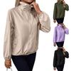 Waterproof Casual Coat for Women Long Sleeve Zip Outdoor Sports Jacket