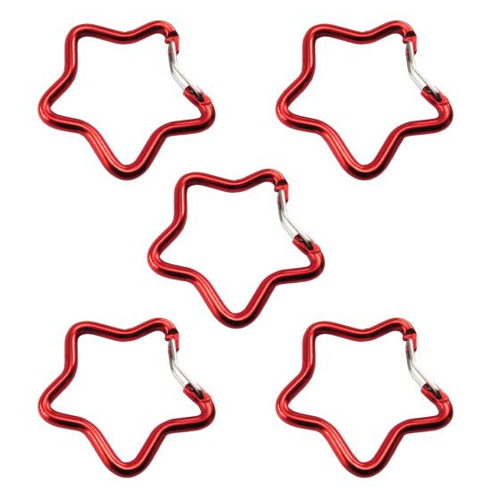 5 шт. карабин в форме пятиконечной звезды, прочный алюминиевый сплав, портативный, легкий, для кемпинга, скалолазания, подвесная пряжка