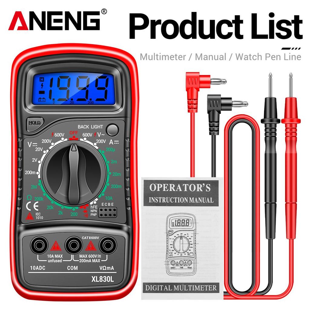 Aneng XL830L цифровой мультиметр ESR метр тестеры автомобильный электрический Dmm транзистор пиковый тестер измеритель емкости