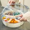 Light Luxury Fruit Plate High-end Home Use Partitioned Fruit Plate with Lid Living Room Candy Box Dried Fruit Plate Snack Box Plate