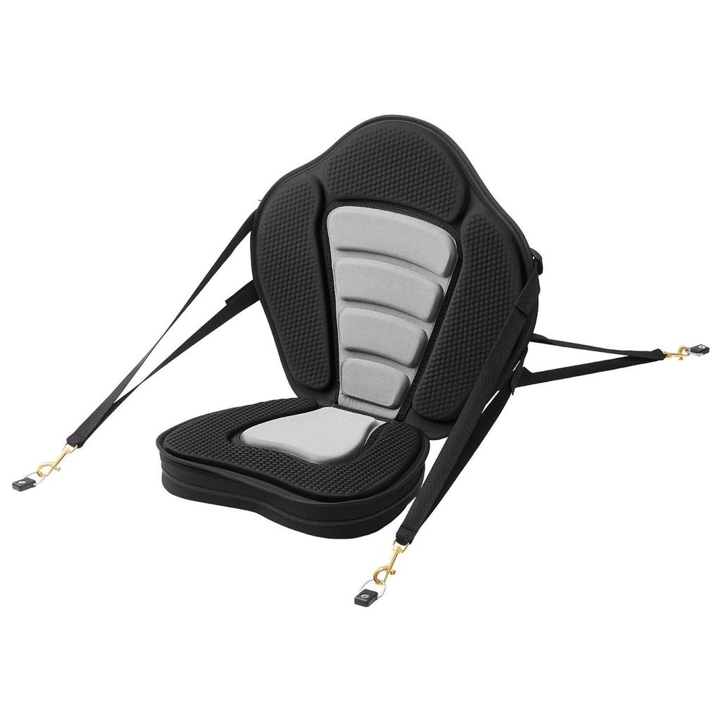 Kayak Seat, 1 Pack 65 mm Thick, Universal Paddle Board Seat with Back Support, Sit-on-Top Soft Padded Cushion with Storage Bag & Adjustable Straps for
