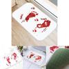 Halloween Cartoon Door Mat With Blood Footprint Pattern For Home Entryway Decor