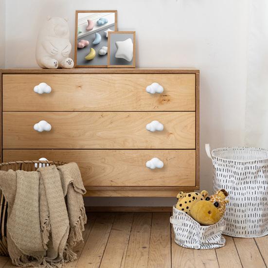 Ручка шкафа Ручка выдвижного ящика Гладкая поверхность Простая установка Керамическая ручка для шкафа в форме облака