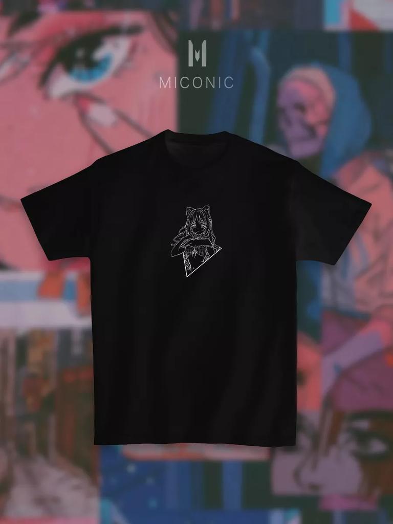 Y2K cat print T-shirt