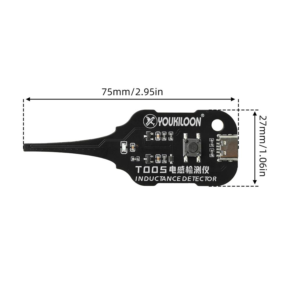 T005 DC 5V Тестер емкости и индуктивности Электромагнитная индукция на материнских платах для ремонта мобильных телефонов Порт Type-C