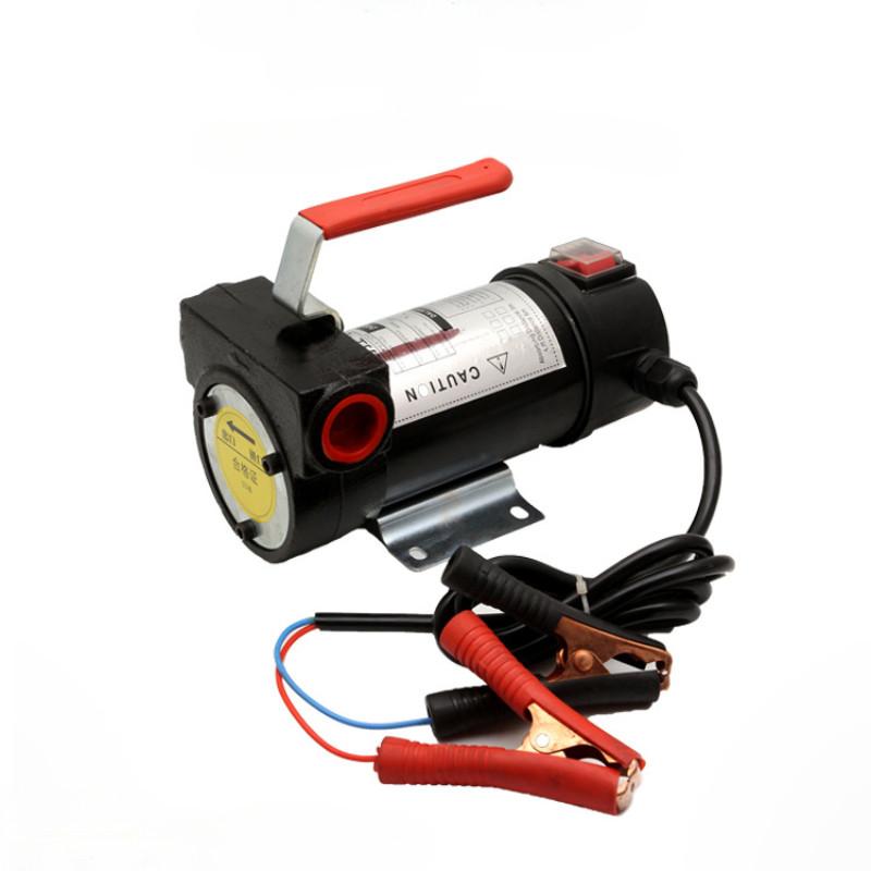 Small Handheld Diesel Pump 12V/24V Portable Electric Oil Pump High Power Self Priming Refueling Pump