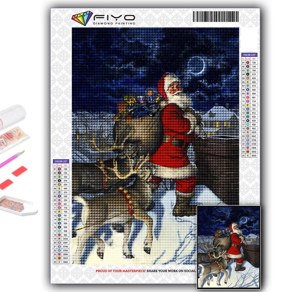 5D DIY Алмазная картина вышивка крестиком Рождественская елка Санта-Снеговик Алмазная вышивка Мозаика Настенное украшение дома