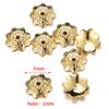 50pcs 7mm Gold Color Stainless Steel Flower Bead Caps for Jewelry Making DIY Components Accessories Beads Base Wholesale