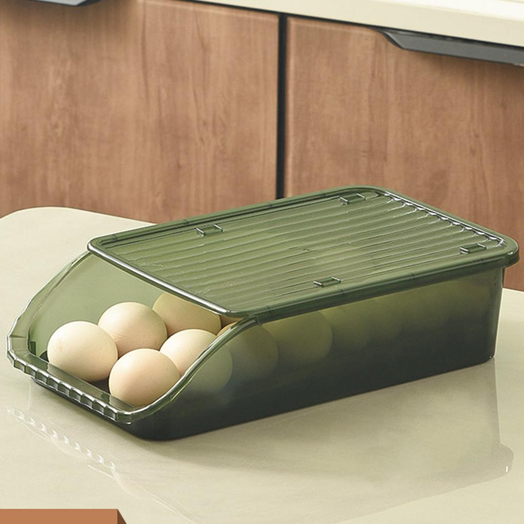 Egg Holder Innovative Auto Rolling Egg Organizer Stacked Egg Tray Fridge Egg Storage Box for Home