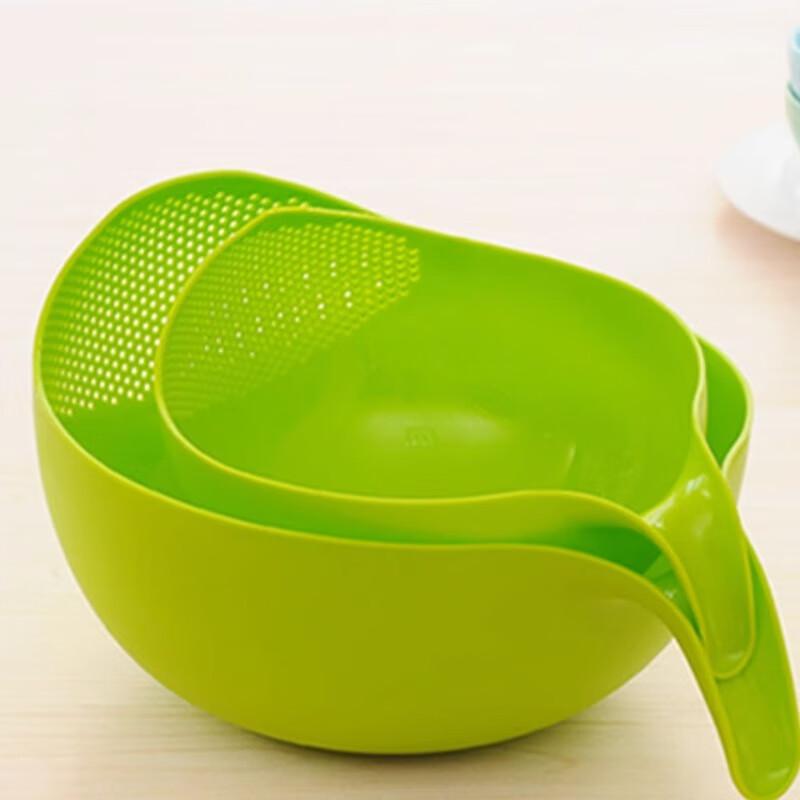 ZISIZ Plastic Rice & Vegetable Strainer Basket with Handle