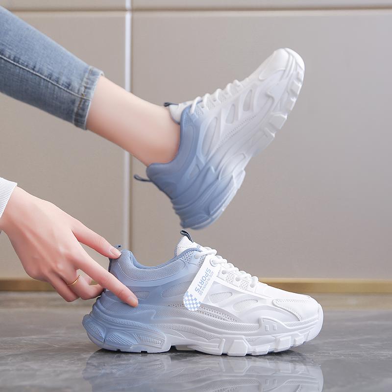 CRLAYDK женские кроссовки для ходьбы на платформе нескользящие кроссовки для бега градиент дышащие тренировки для девочек спорт комфорт теннис