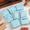 Portable Monthly Calendar Seal Wooden DIY Decorative Printing Stamp Seal Calendar Stamp Seal