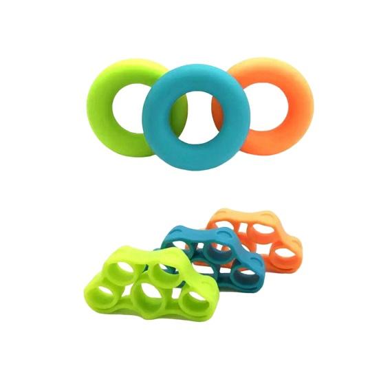 6/9 шт., силиконовая ручка, силовой тренажер, кольцо, яйцо, мяч, носилки для пальцев, противоскользящие, круг для тренировки пальцев предплечья, портативная тренировка для реабилитации рук