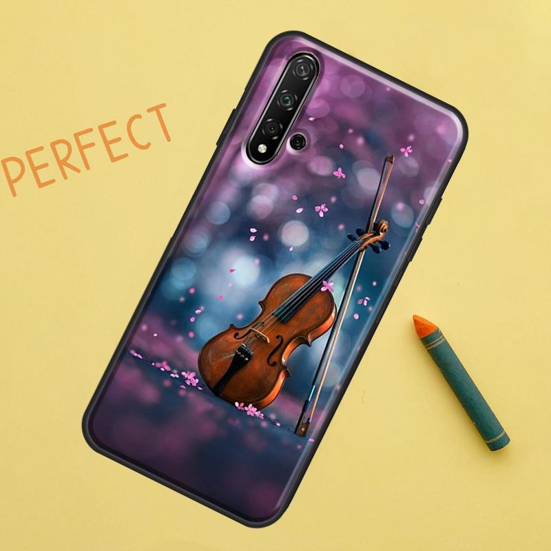 Music Violin For Huawei Nova 5T 9 10 SE 7i 8i 11i 12i Y60 Y61 Y70 Y72 Y73 Y90 Y91 P20 P30 P40 Lite Case