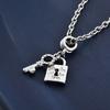 Dongdaemun Key Necklace Female Niche Simple Personality Versatile Ot Buckle Circle Collarbone Chain Female