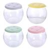 Portable Storage Box Stool Transparent Children Storage Bench Plastic Round Stool  Living Room