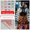 2024 New Matte Matte Nylon Spunbond Down Jacket Fabric, White with 20D Foamed Texture, Calendered Finish