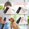 2200W Dog Hair Dryer With Adjustable Temperature And Velocity 3 Different Nozzles Pink