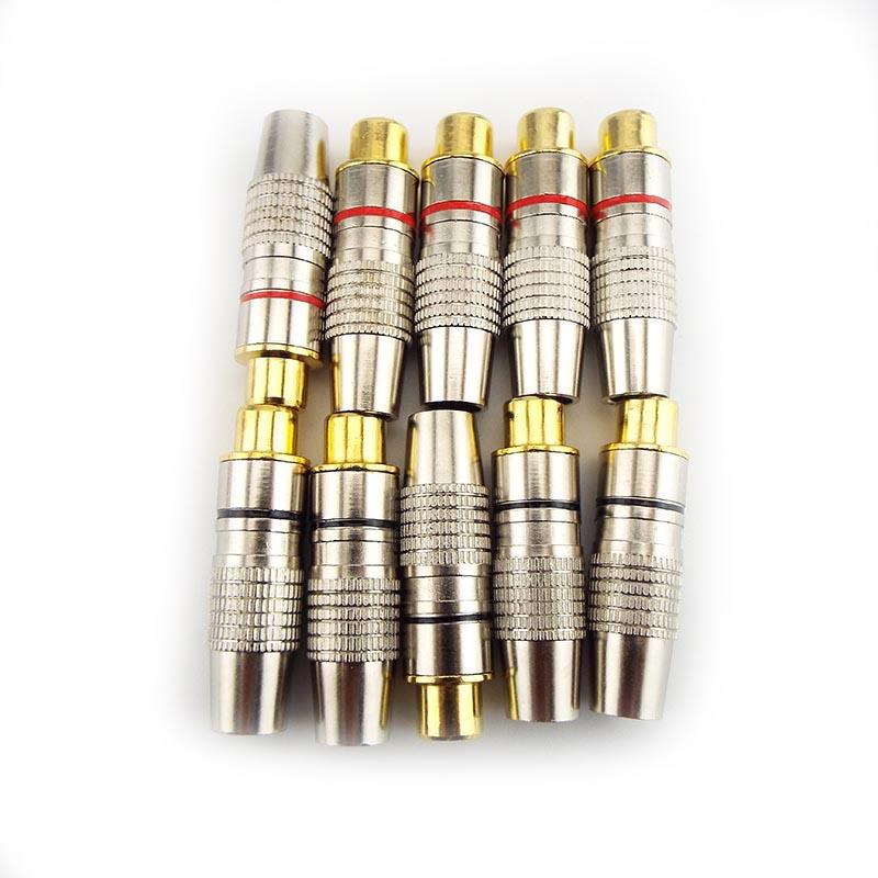 2/4/10 шт. RCA гнездовой разъем для пайки аудио-видео адаптера разъем RCA гнездовой черный красный конвертер позолоченный для коаксиального кабеля