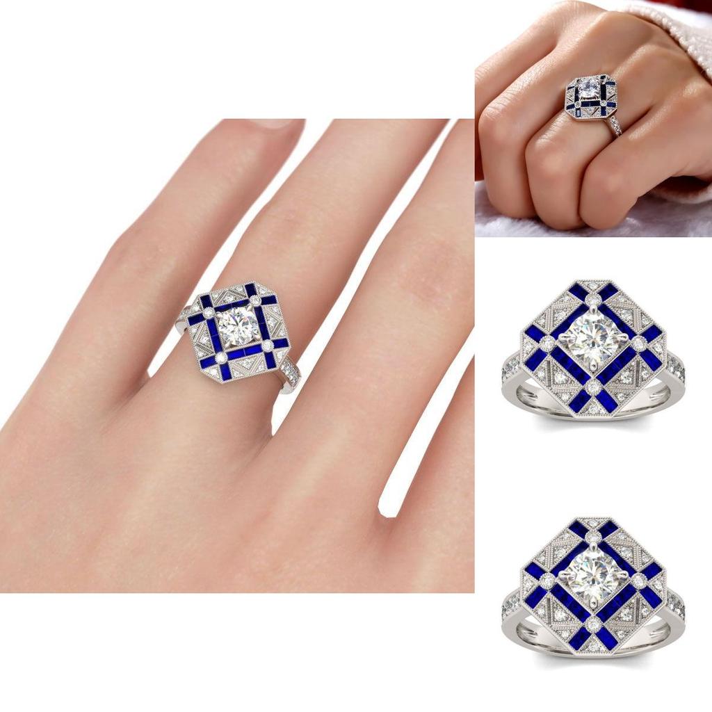 Изысканные женские украшения из белого золота с цирконами, обручальные кольца для особых случаев