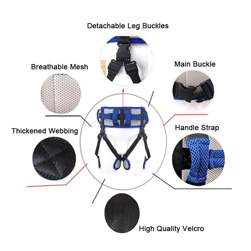 Walking Belt Rehabilitation Auxiliary Belt Leg Loops Nursing Safety Gait Assist Device Physical Therapy Training Aids