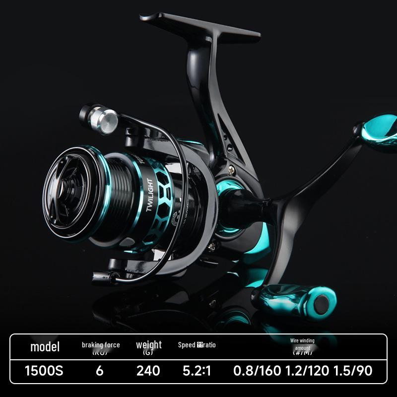 Катушка спиннинговая Haotun Zero-Gap с двойной рукояткой: 5,2:1 Дальний заброс, Ловля кальмара и микрообъектов.