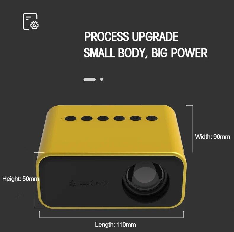 YT500 LED Mobile Video Mini Projector Home Theater Media Player Kids Gift Cinema Wired Mulitscreen Projector For Iphone Android