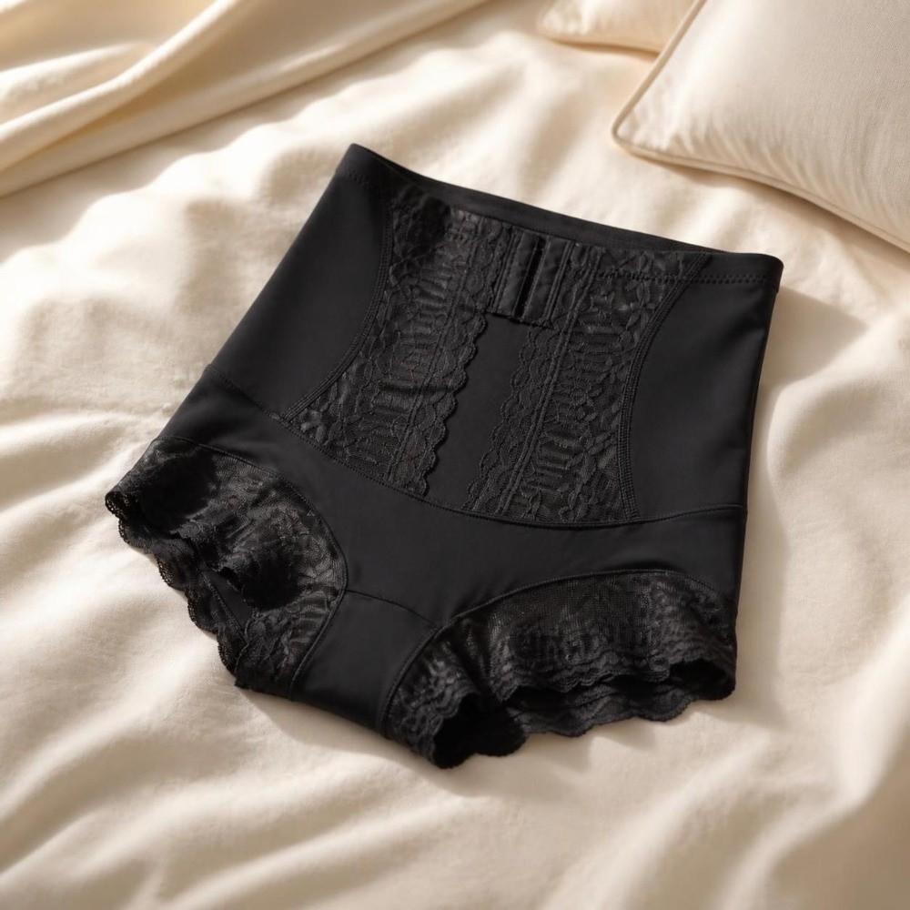 High Waist Tummy Control Shapers Lace Hem Slimming Shapewear Underpants Butt Lifter Panties Women