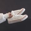 Canvas Shoes for Women Flat Whit Lace Up Spring Autumn Woman Footwear Original New In High Quality Trends 2025 Daily Routine 39