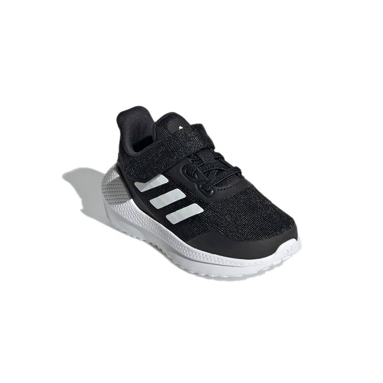 Adidas EQ21 Run El I Удобные Легкие Низкие Кроссовки для Ходьбы Детская Обувь Черно-Белая FX2257