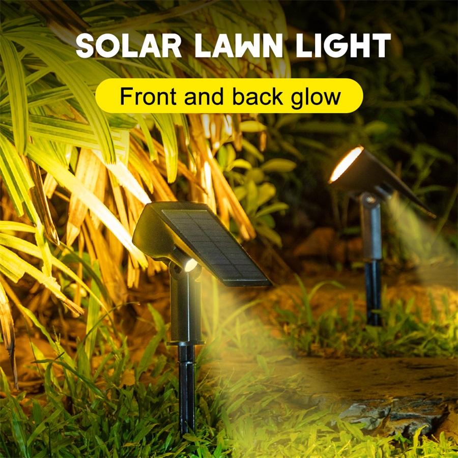 Solar Lights Outdoor Waterproof 92 LED 3 Modes Adjustable Solar Powered Garden Yard Pathway Lawn Landscape Spot Lights Decor