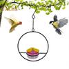 Подвесная кормушка для колибри для улицы, круглая кормушка для птиц в форме сердца с 3 отверстиями для кормления, защищенная от муравьев и пчел, кормушка для колибри для крыльца, патио