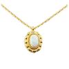 [R1402] - Handmade Gold Opal 'Sissi' Necklace - 10x7 Mm