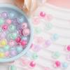 Round Creative Craft Accessories DIY Jewelry Making 150/100Pcs Transparent Candy Color Necklace Bracelet Sandwich Acrylic 8/10mm Loose Beads Pendant