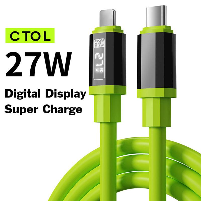 Кабель Type-C — Type-C мощностью 240 Вт с цифровым дисплеем и поддержкой Super Charging 6A