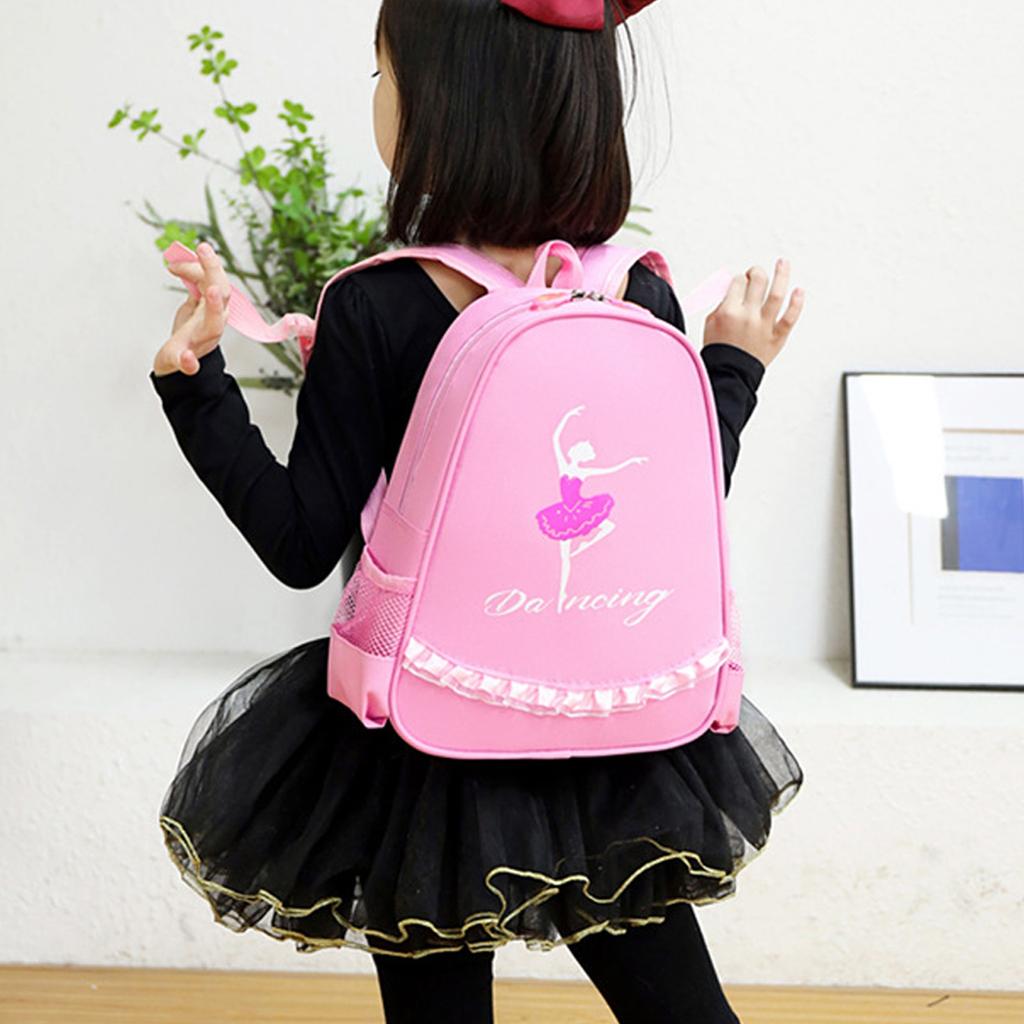 Ballet Sports Dance Bag Children Shoulder Storage Backpack Latin Ballet Bag Girl Princess Dancing Girl Pattern Letter Print Dance Bag