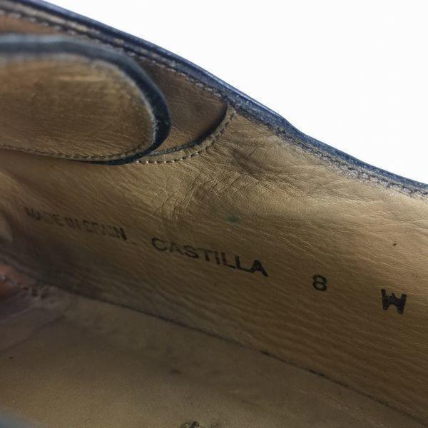 80s-90s Vintage MEZLAN U-Tip Business Shoes Black size 8W 26.0 Men's(USED)