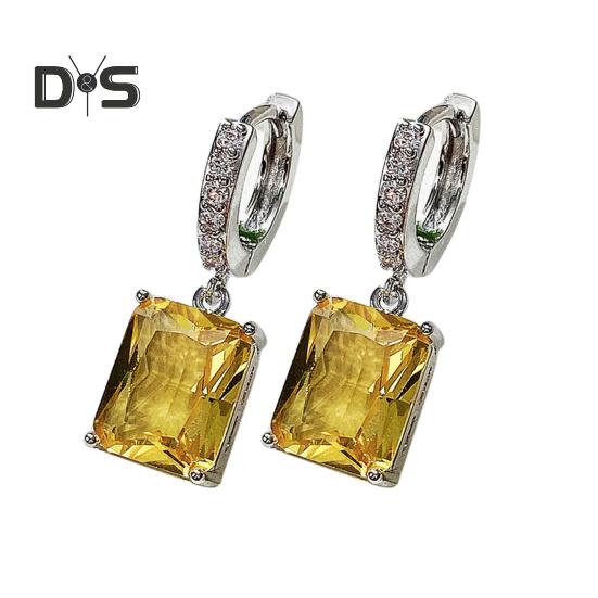 Большие висячие серьги из циркона для женщин, сверкающие кубические серьги-подвески со стразами, украшения для банкетов, свиданий