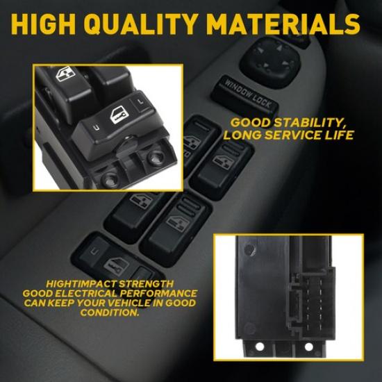 Window Switch For 2000-02 Chevrolet Tahoe Silverado 2500 HD GMC Yukon Front Left