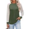 Women's  Long Sleeve  T Shirts Round Neck Lace Tops  Casual Blouses Trendy  Fashion Top