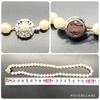 Akoya Pearl Necklace Natural Jewelry Pink Beige Approx. 42cm 7.5mm–8.0mm 36.3g Silver Clasp
