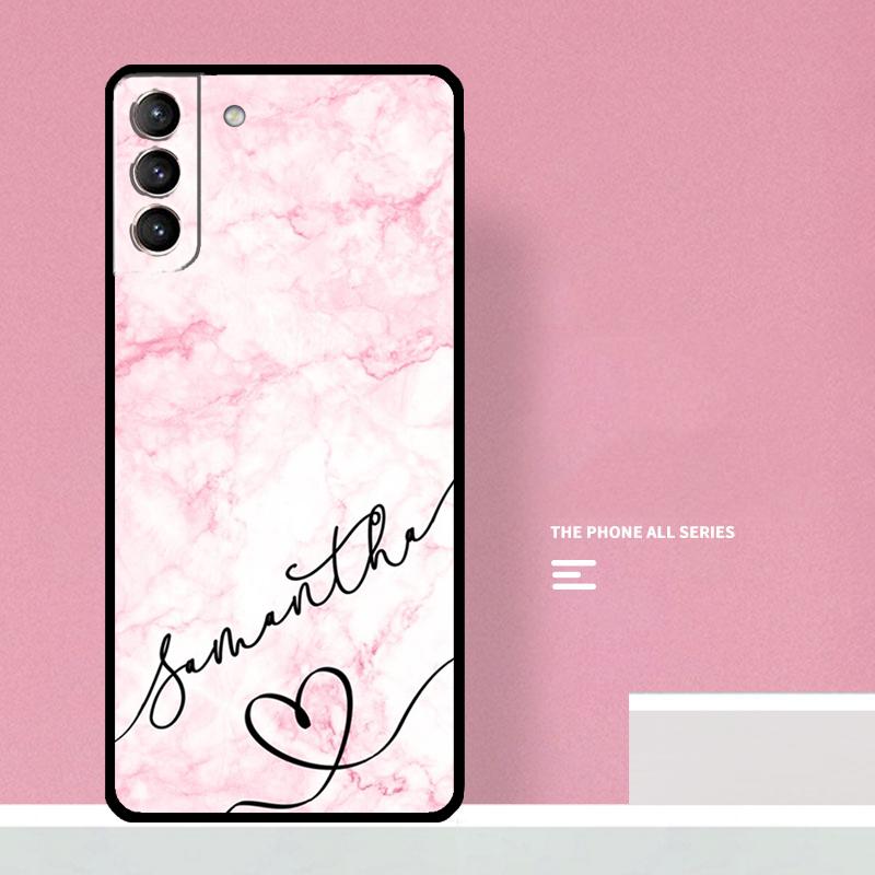 Персонализированный Мраморный Чехол с Именем на Заказ Для Samsung Galaxy S23 S22 Ultra Plus S8 S9 S10 Plus Note 10 20 S21 FE S20 FE Чехол