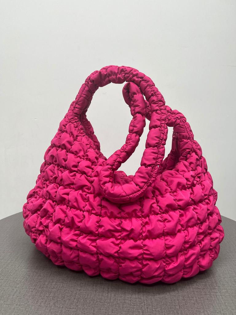 Clouds Pleated Crossbody Bag Women's Large Capacity Lightweight Diamond Dumpling Bag Feather Bag Quilted Shoulder Bag Tote Bag