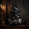 Деревянные ornaments для Хэллоуина, Ornament для Хэллоуинской елки, 2D Плоский Стеганый Тканевый Стиль Настольный Двойной Креативный Сувенир Боковой Деревянный Настольный Знак для