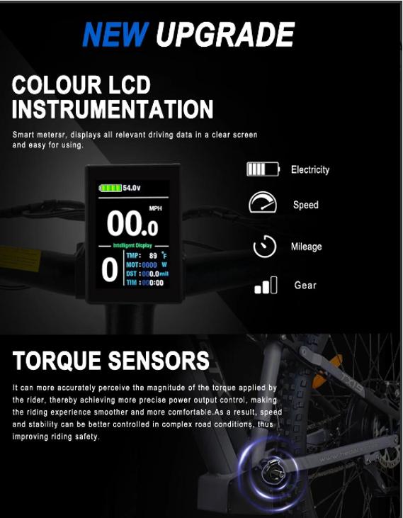 EBike Cool model TX19 1000W Motor 48V19.2AH Battery Dual Hydraulic Braking E bike 29-Inch Tires 27-Speed Off-Road Electric Bicycle